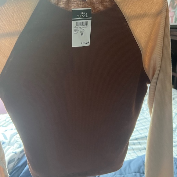 Cute Brown Teddy Bear Long Sleeve Top - Picture 2 of 3